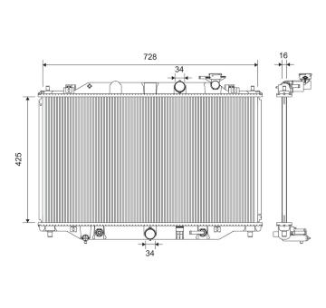 Chladič, chlazení motoru VALEO 701392