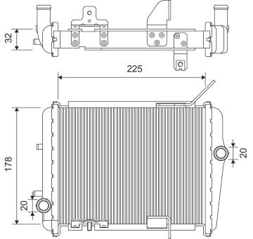 Chladič, chlazení motoru VALEO 701416