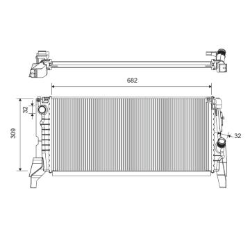 Chladič, chlazení motoru VALEO 701422