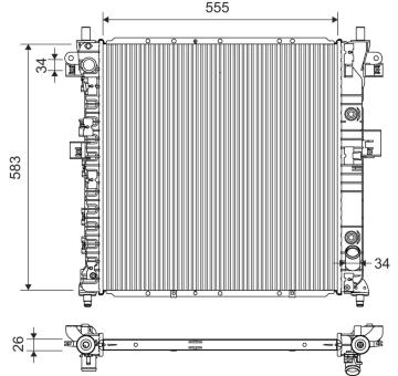 Chladič, chlazení motoru VALEO 701425