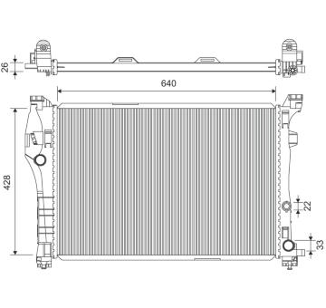 Chladič, chlazení motoru VALEO 701441