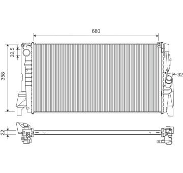 Chladič, chlazení motoru VALEO 701448