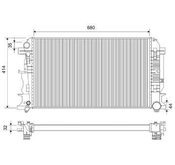 Chladič motora VALEO 701475