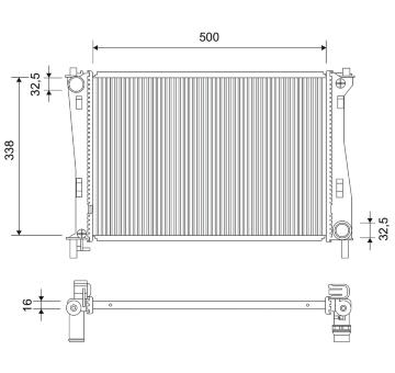 Chladič, chlazení motoru VALEO 701522