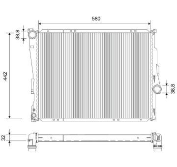 Chladič motora VALEO 701523