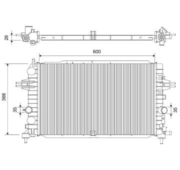Chladič motora VALEO 701533