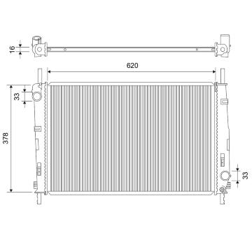 Chladič motora VALEO 701536