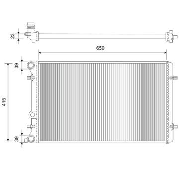Chladič, chlazení motoru VALEO 701541
