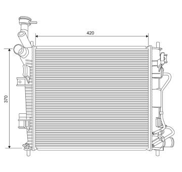 Chladič, chlazení motoru VALEO 701621