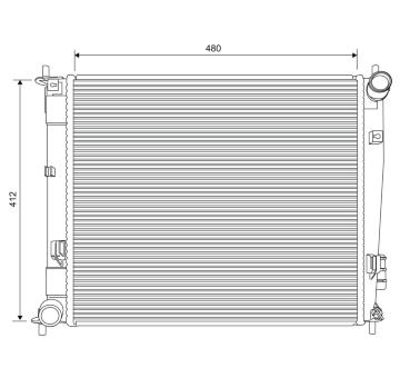 Chladič, chlazení motoru VALEO 701624