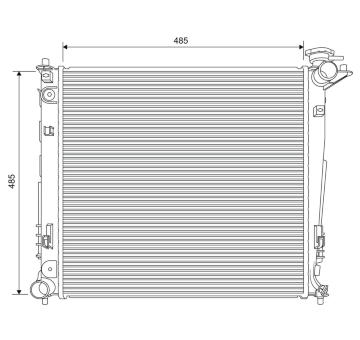 Chladič, chlazení motoru VALEO 701629