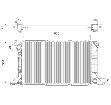 Chladič, chlazení motoru VALEO 701758