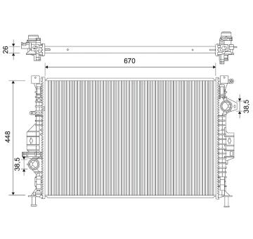 Chladič, chlazení motoru VALEO 701765