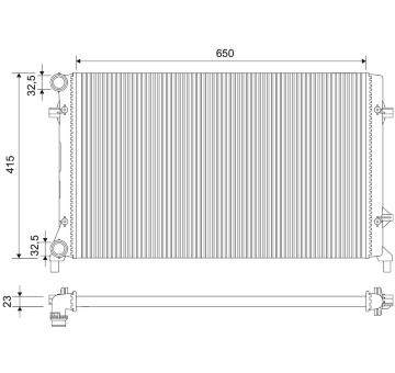 Chladič, chlazení motoru VALEO 701789