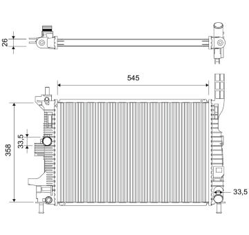 Chladič, chlazení motoru VALEO 701856