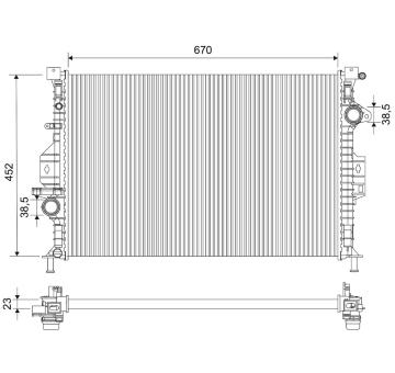 Chladič, chlazení motoru VALEO 701913