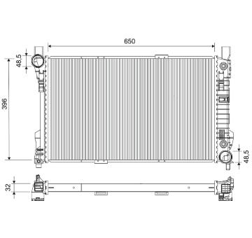 Chladič motora VALEO 732743