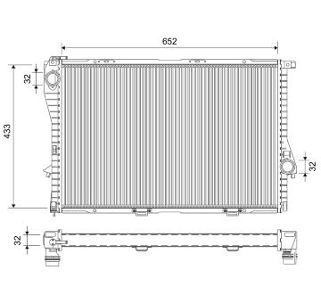 Chladič motora VALEO 734277