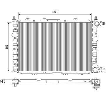 Chladič, chlazení motoru VALEO 735256