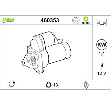 Startér VALEO 460353