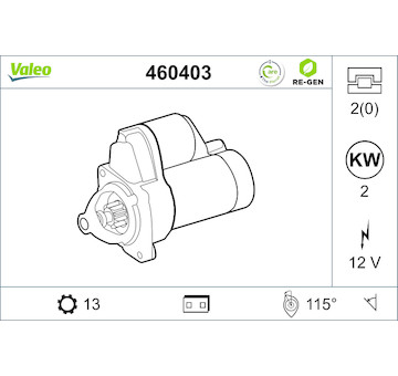 Startér VALEO 460403