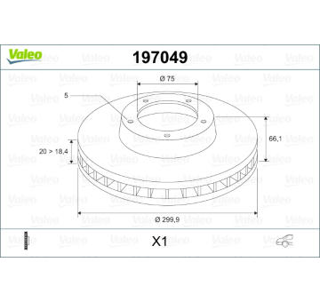 Brzdový kotouč VALEO 197049
