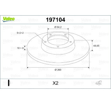 Brzdový kotouč VALEO 197104