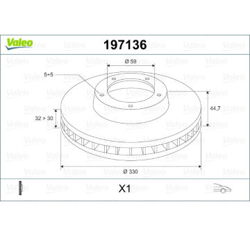 Brzdový kotouč VALEO 197136