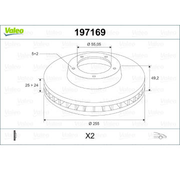 Brzdový kotouč VALEO 197169