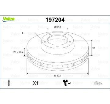 Brzdový kotouč VALEO 197204