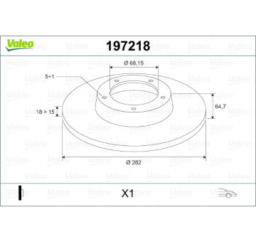 Brzdový kotouč VALEO 197218