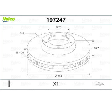 Brzdový kotouč VALEO 197247