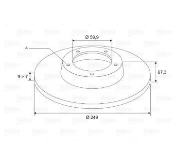 Brzdový kotouč VALEO 197307