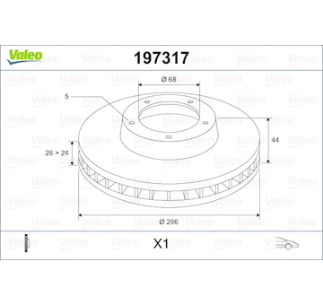Brzdový kotouč VALEO 197317