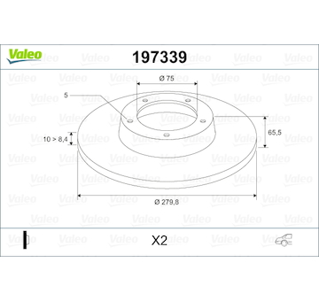 Brzdový kotouč VALEO 197339