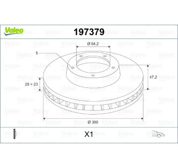 Brzdový kotouč VALEO 197379