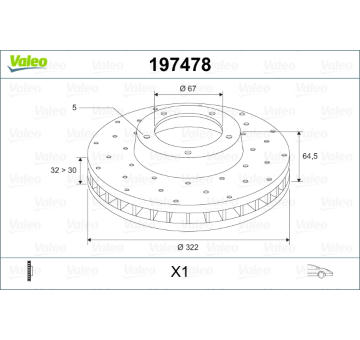 Brzdový kotouč VALEO 197478
