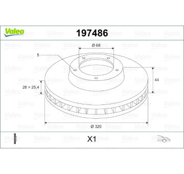 Brzdový kotouč VALEO 197486