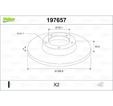 Brzdový kotouč VALEO 197657