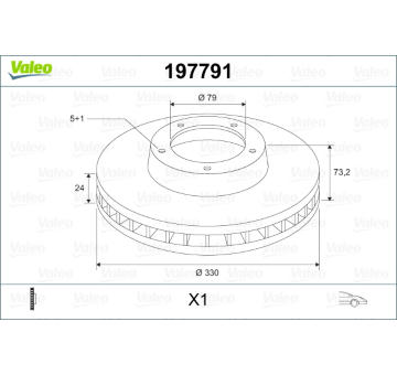 Brzdový kotouč VALEO 197791