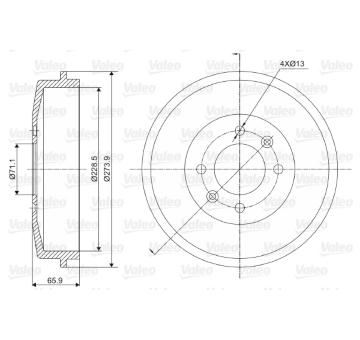 Brzdový buben VALEO 237000