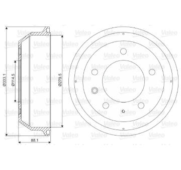 Brzdový buben VALEO 237004