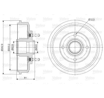 Brzdový buben VALEO 237012