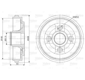 Brzdový buben VALEO 237026