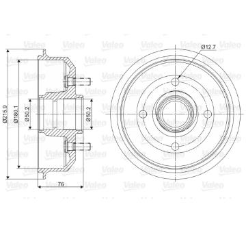 Brzdový buben VALEO 237032