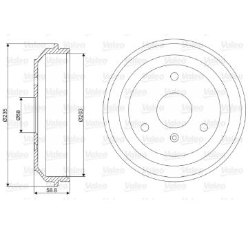 Brzdový buben VALEO 237035