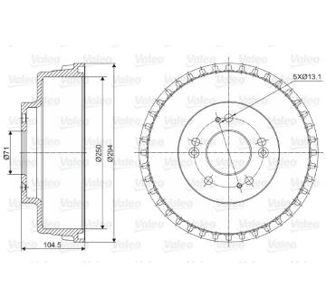Brzdový buben VALEO 237039