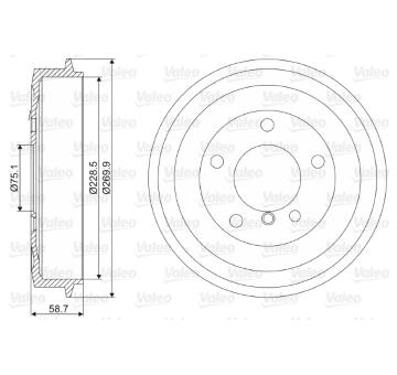 Brzdový buben VALEO 237042