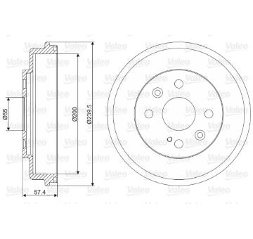 Brzdový buben VALEO 237046