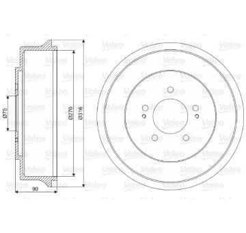 Brzdový buben VALEO 237047